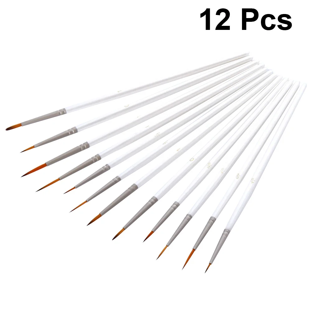 

12Pcs Professional Art Painting Brushes Set for Beginners Professionals Students Watercolor Gouache Oil Acrylic Nail Art