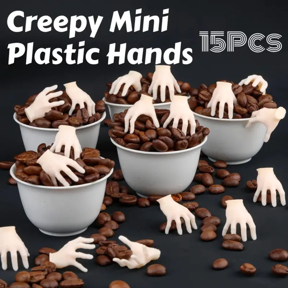 15 Piece Simulated Halloween Mini Hand Flesh-colored Grasping Posture Mini Hands Model Plastic Mini Hand Part Ornament Dish