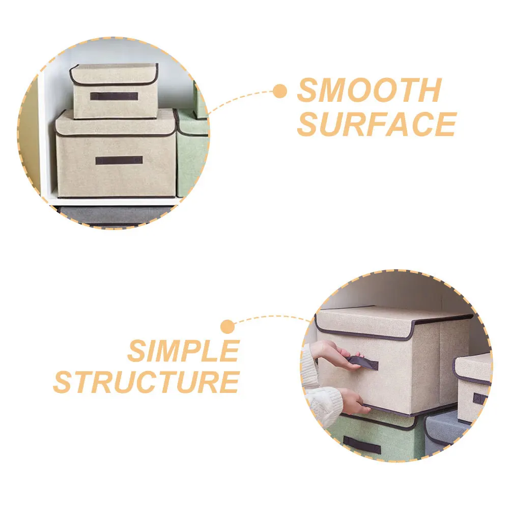 

3Sets Foldable Storage Bin Clothes Organizer Box Exquisite Workmanship Closet Sundries Container Foldable Storage Bin