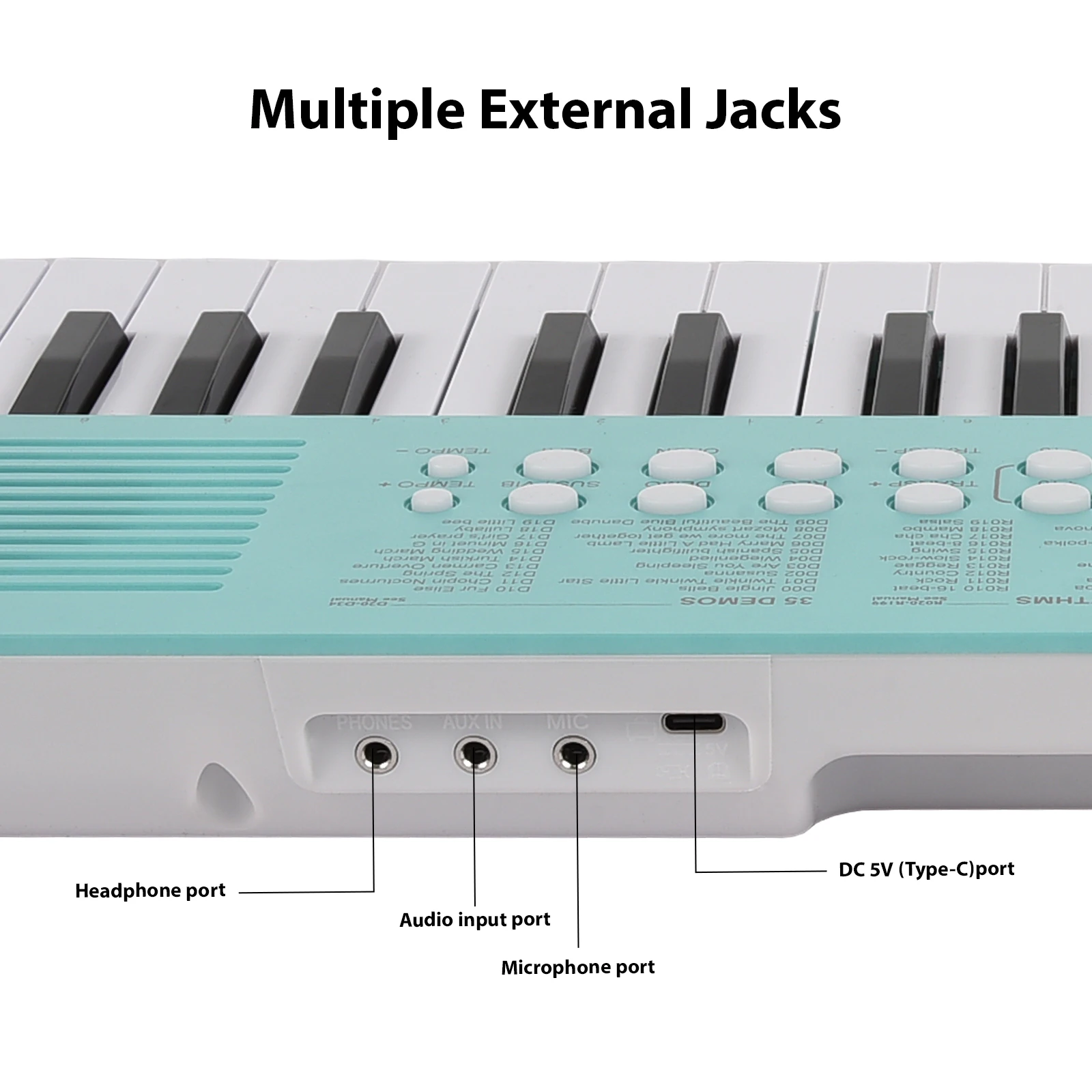 37 Key Electronic Keyboard Piano Dual Power Mode Portable Music Piano Keyboard Gift for Beginners Keyboards Piano