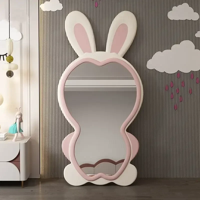 Rabbit Cute Mirror Korean Kawaii Full Body Aesthetic Floor Luxury Mirror Bedroom Big Standing Hogar Decoracion Room Decor