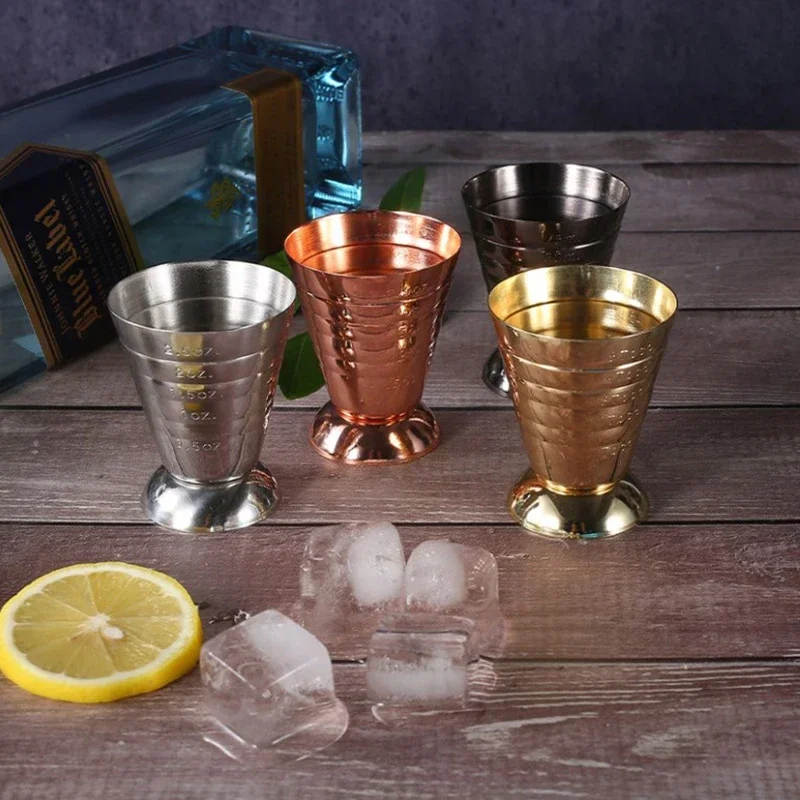 75ML Stainless Steel Measure Cup Cocktail Tool Bar Mixed Drink Accessories 3 In 1 Cocktail Tools Bar Jigger Cup