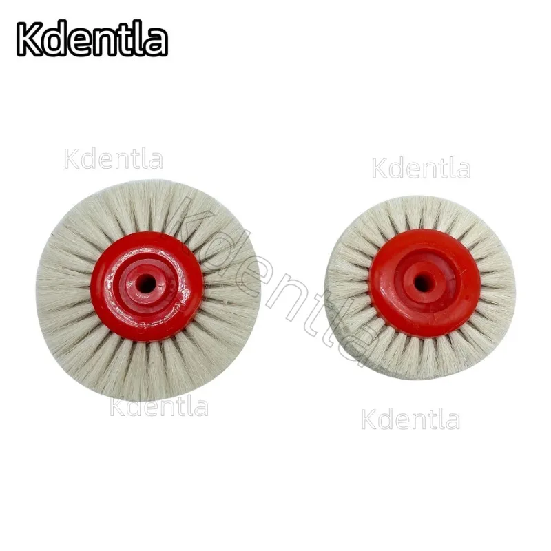 10pcs Dental White Bristle Brush Polishing Wheel 4/6 Rows Engraver Abrasive Brushes 65-78MM Denture Jewelry Dentistry Materials