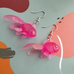 Handmade Fish Earrings - 5 Colours To Choose From! Plastic Emulation Goldfish Earrings Funky Earrings  Quirky Earrings  Jewelry