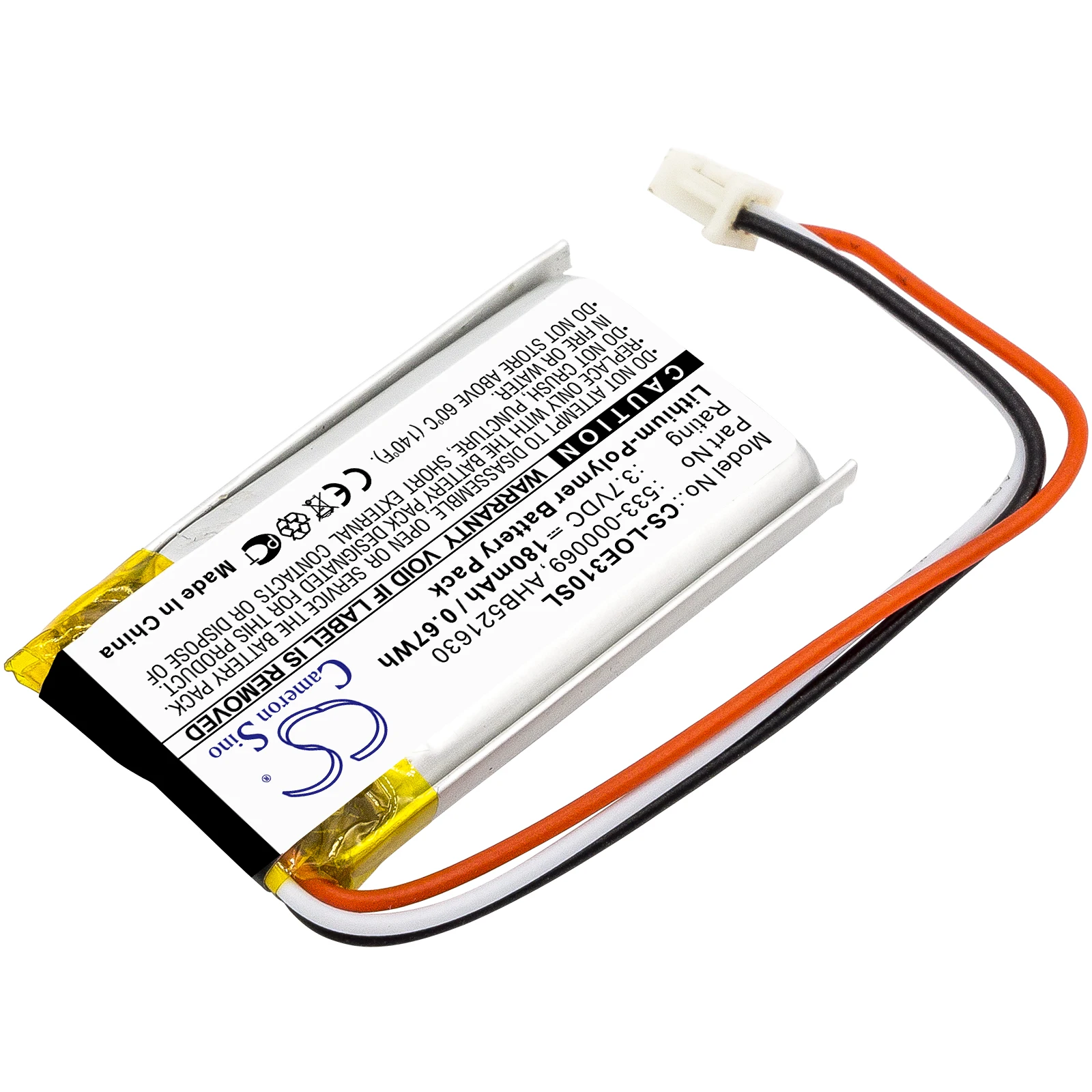 Cameron Sino 180mAh battery for LOGITECH UE310,UE3500,UE4500,G502,G304,G703,Wireless Headset H600,A-00031,G Pro,G-502