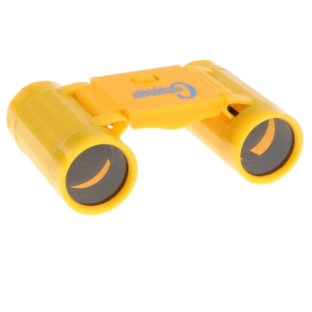 لعبة طبيعة بلاستيكية محمولة 26 مم 2.5X للمشي لمسافات طويلة والتخييم باللون الأصفر