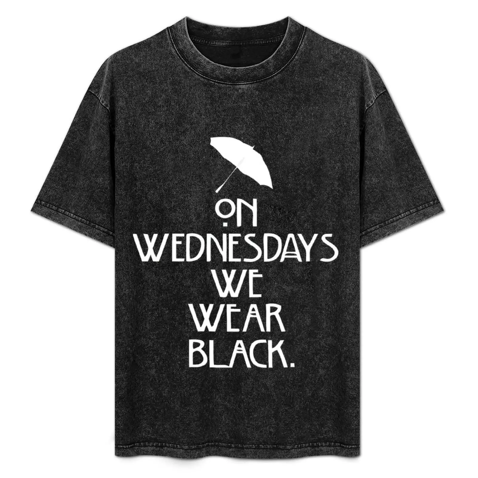 

On Wednesdays We Wear black T-Shirt Man t-shirt oversizeds customs luxury t-shirt mens clothing