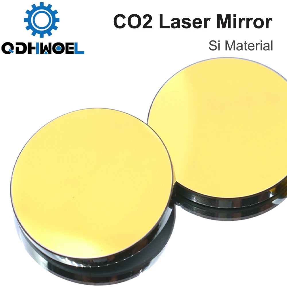 Imagem -03 - Qdhwoel-espelhos Reflexivos de Silicone Banhado a Ouro Gravador a Laser Co2 Dia19 20 25 30 38.1 mm de Diâmetro Pcs por Lote