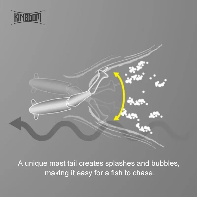 Kingdom Señuelo Lucio Jerkbait Multiarticulado Flotante - imagen 2