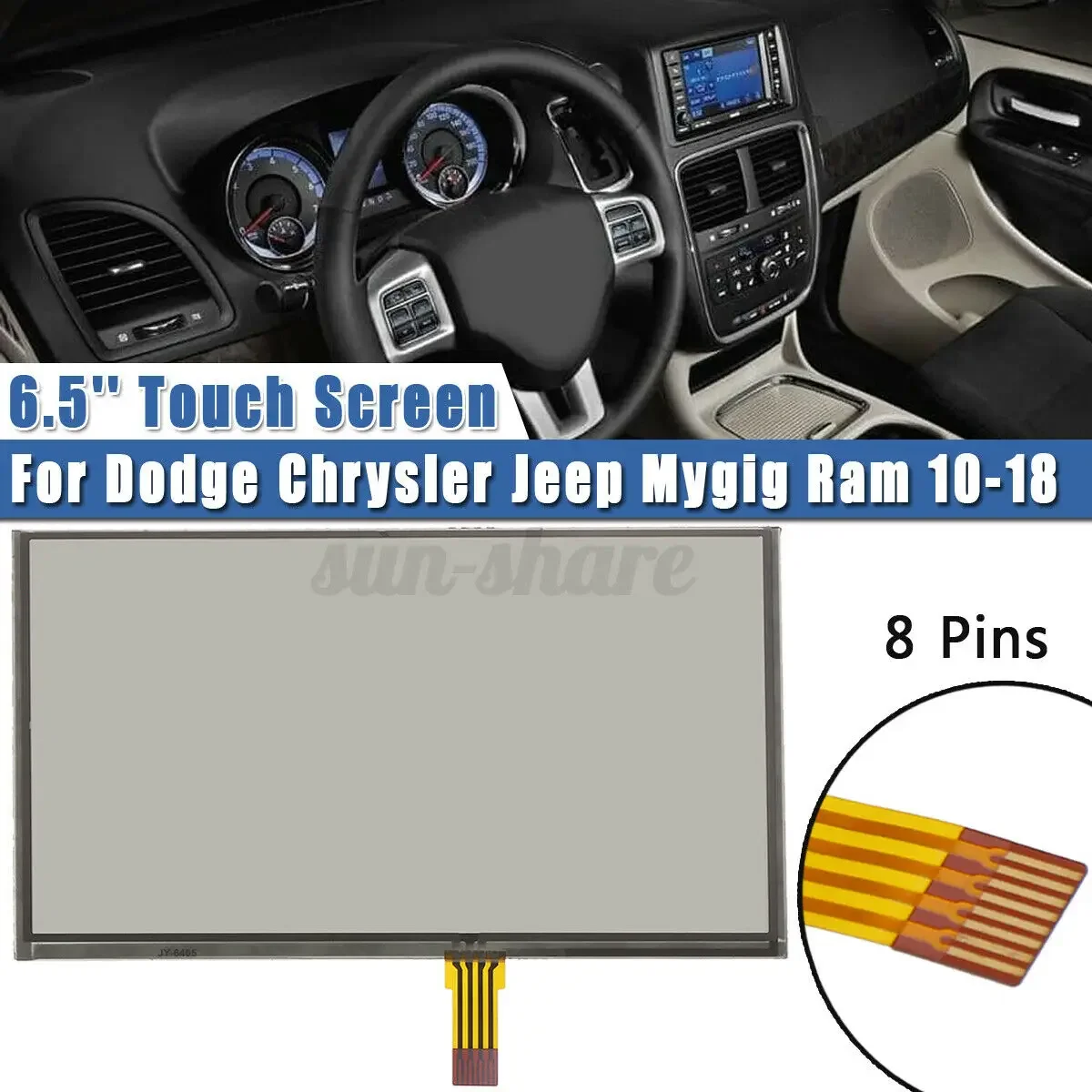 Touch Screen Glass Digitizer For Dodge Chrysler Jeep Mygig Ram 430 RBZ 430N RHB Navigation