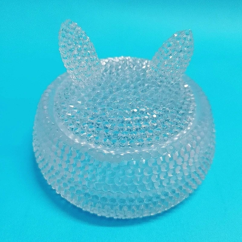 DIY Rabbit Shape Jewelry Box Silicone Mold with Lid Pen Holder Trinket Container Storage Box Epoxy Resin Casting Mold Home Decor