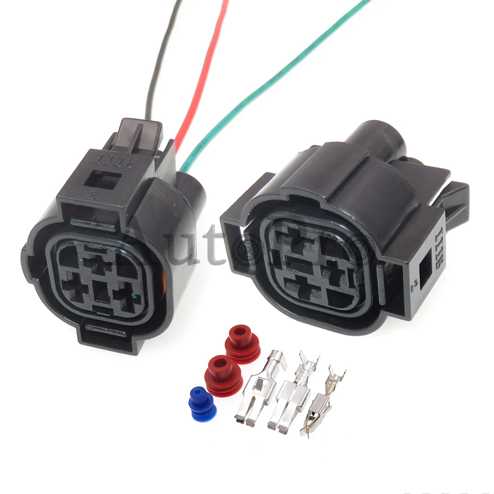 

1 Set 3 Hole 1H0973203 Auto Plastic Housing Composite Connector Car Starter Waterproof Socket With Terminal and Rubber Seals