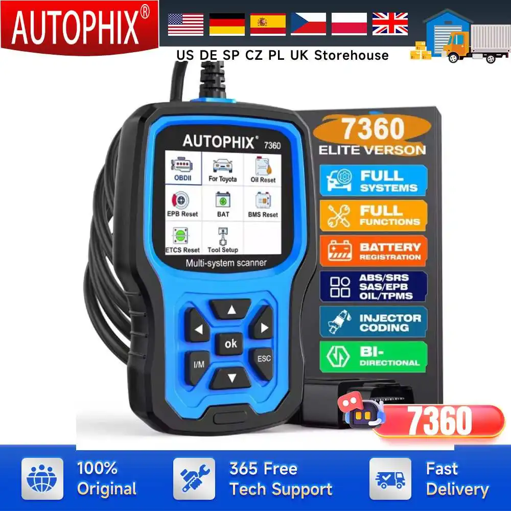 AUTOPHIX 7310 Scanner OBD2 pour Land Rover pour Jaguar systèmes complets lecteur de Code de voiture huile DPF ABS outil de Diagnostic pour JLR après 1996