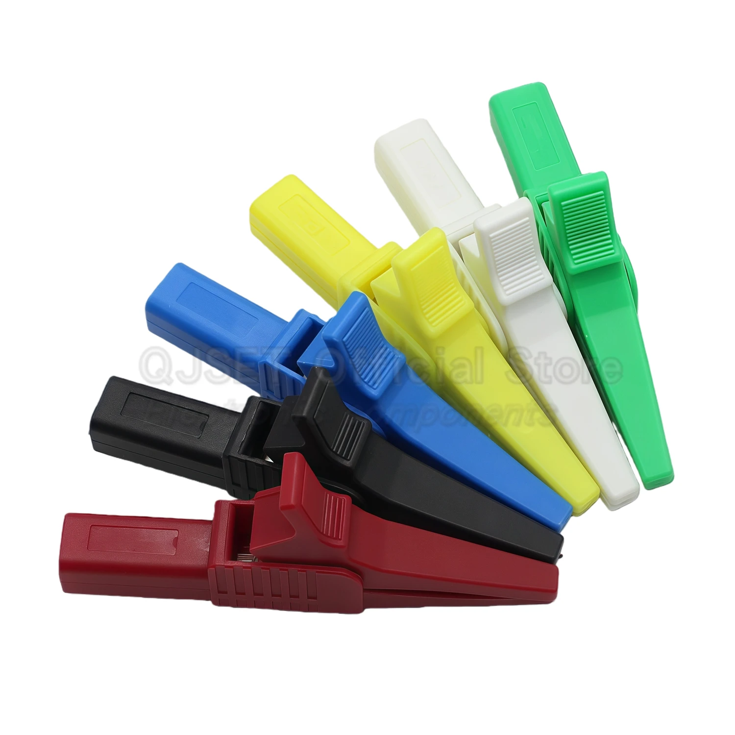 1pcs/1set 1kv 32A 85mm Copper Alligator Clips Battery Test Crocodile Clamp Connector For Banana Plug 4mm High-voltage Test Clamp