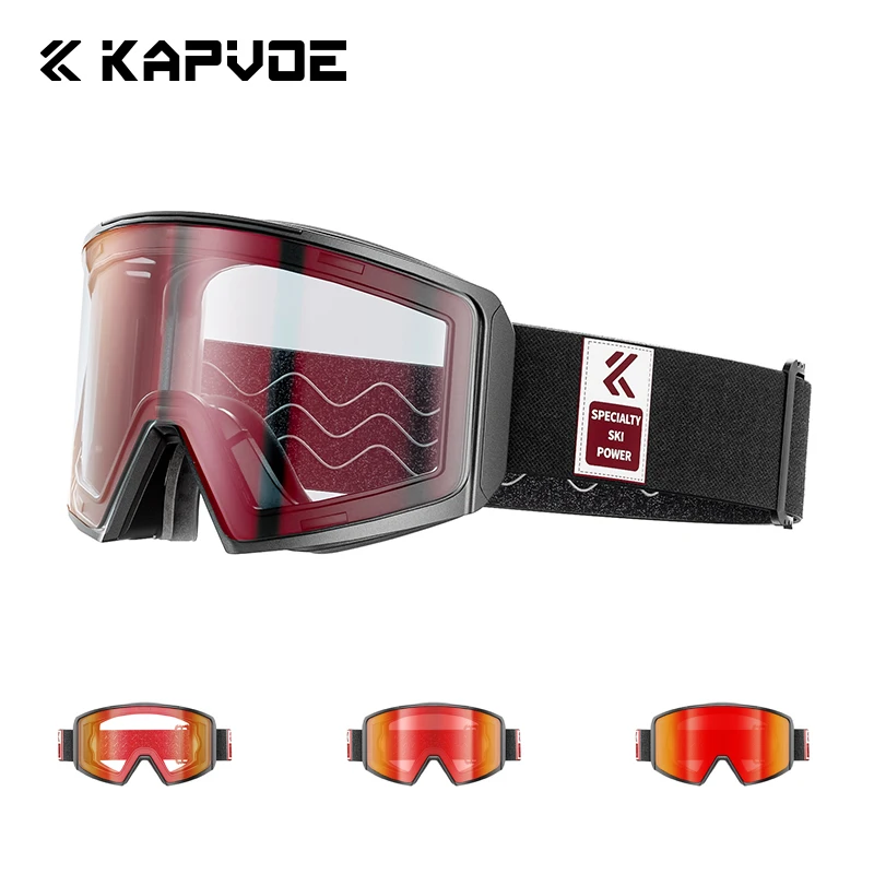 KAPVOE gafas de esquí de invierno gafas de nieve hombres UV400 antivaho gafas de esquí al aire libre moto de nieve Snowboard esquí deportes máscara de protección