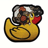 Cute Tactical Duck Patch Velcros Fun Military Hook & Loop Fastener Sticker Embroidered Badge for DIY Molle Backpack Gear