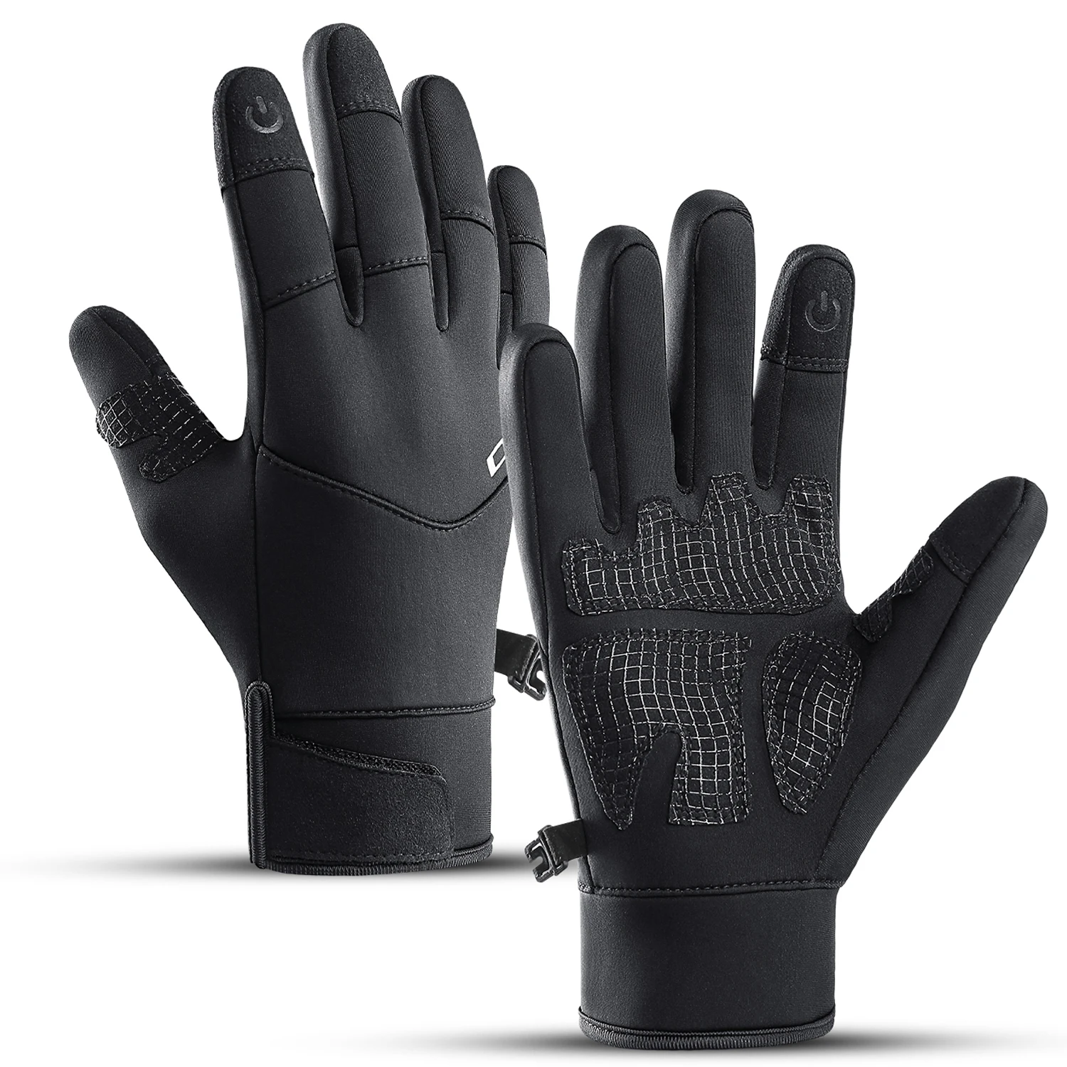Waterproof Cycling Gloves Winter Motorcycle Gloves Touch Screen Bicycle Gloves Outdoor Riding Scooter Windproof Warm Ski Gloves