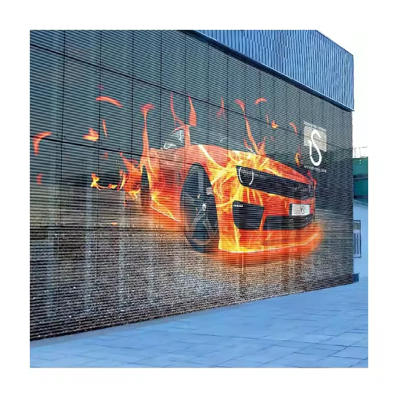

Factory Ready Stock Full Color Super Slim Display Indoor Outdoor Curtain Glass Transparent LED Panel P6.66 P10 LED Film Screen