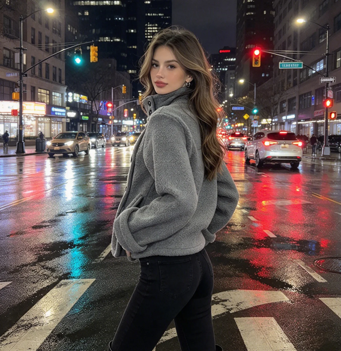 European and American Urban Fleece Design, Cropped Cut, Warm Outerwear For Commuting.