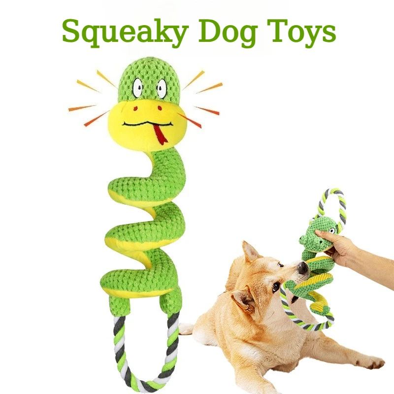 

Squeaky Dog Chew Toys Bitw-resistant Interactive Tug of War Dogs Toy Teeth Cleaning Anxiety Relief Puppy Entertainment Game Toys