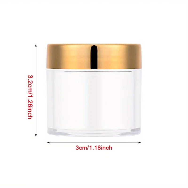 蓋付きプラスチックジャー 8 個パック: 広口、詰め替え可能、漏れ防止、再利用可能、丸型、旅行、化粧品、ドライフード用の空のジャー