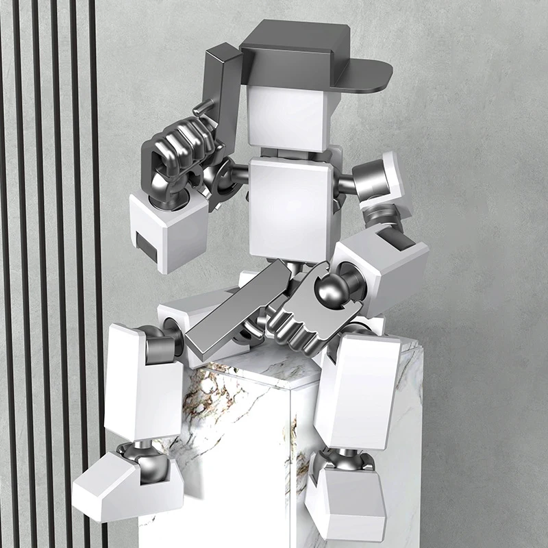 Multi-Jointed Movable Transformable Robot Poseable Titan13 Action Figure DIY Assembly Dummy Action Model Desktop Decorations
