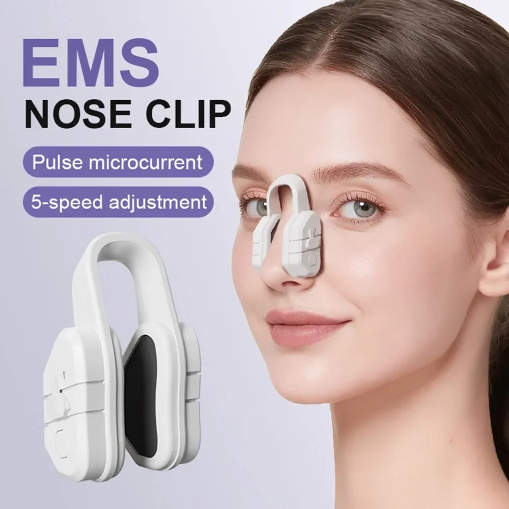 EMS Nose Shaper Clip Microcurrent Pulse Nose Enhancer Bridge Up Lifting Clip, High Bridge Sculpting Massager Beauty Tool