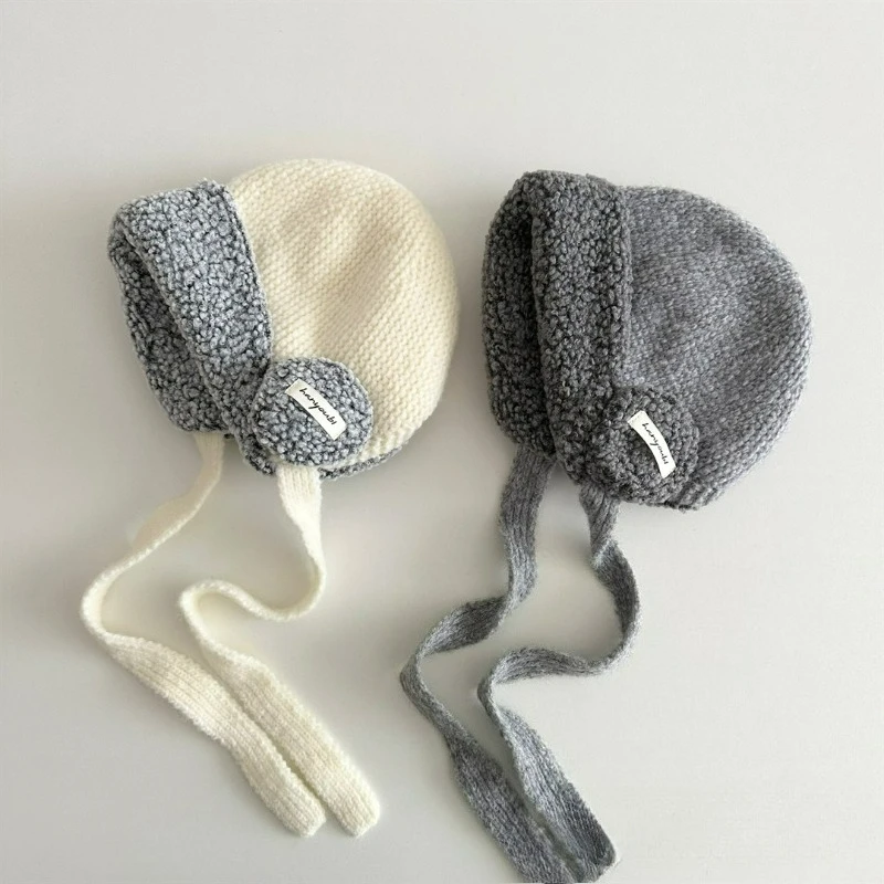 قبعة غطاء للأذن على شكل سماعة أذن للأطفال للخريف والشتاء، سميكة للدفء، مقاومة للرياح، غطاء رأس قطيفة للأولاد والبنات