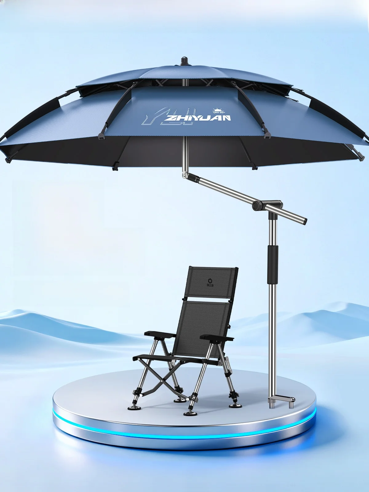 

Fiing Umbrella Outdoor Sunade Rainproof Fiing Special Use Sunade Umbrella Fiing Rain Umbrella Double Rotation Pole