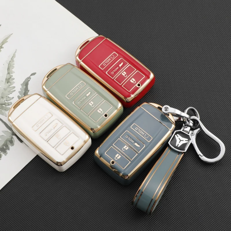 Чехол для автомобильного ключа из ТПУ для Honda CRV 2022 HRV Acura RDX NSX RLX MDX CDX TLX, защитный чехол для пульта дистанционного управления, держатель, аксессуары для ключей