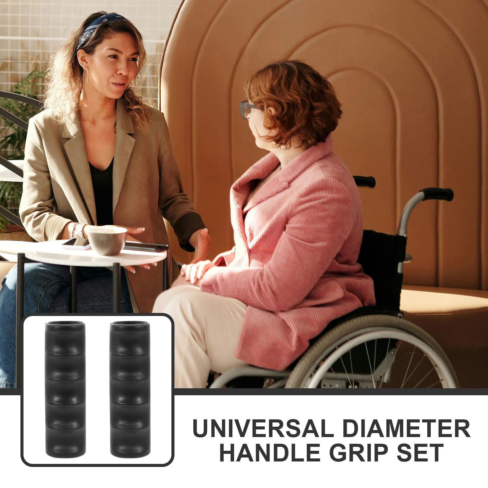 

2pcs Hand Grip Covers Universal Trolley Handle Protector Anti-Slip Tube Sleeves For Cart Wheelchair Grocery Shopping Carts