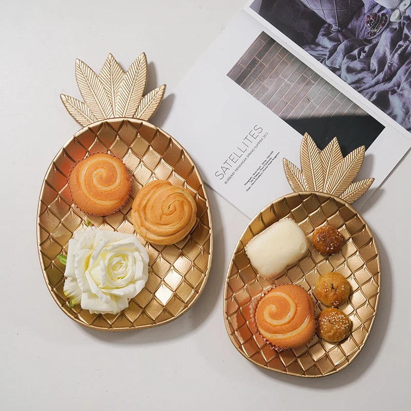 Nordic Wooden Tray Gold Leaf Shape Serving Tray Jewelry Pallet Fruit Snack Candy Dish Table Decoration Storage Organizer