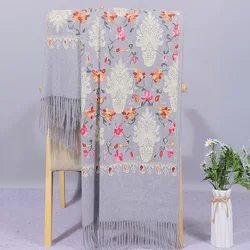 Spring And Autumn Style Ethnic Embroidered Cashmere Scarf India Nepal Big Shawl Travel Cashew Thin Long Scarf Female Hijab Шарф