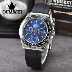 OUMASHI Sport Quartz Watch Sapphire glass 316L stainless steel waterproof suitable for VK63 quartz movement men's custom watch