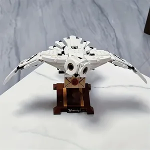 魔法の映画ヘドウィッジされたフクロウフェニックスフォークスディバインビーストビルディングアニマルモデル組み立てられたおもちゃの子供の贈り物 12ベストセールスHedwig Owl -№7