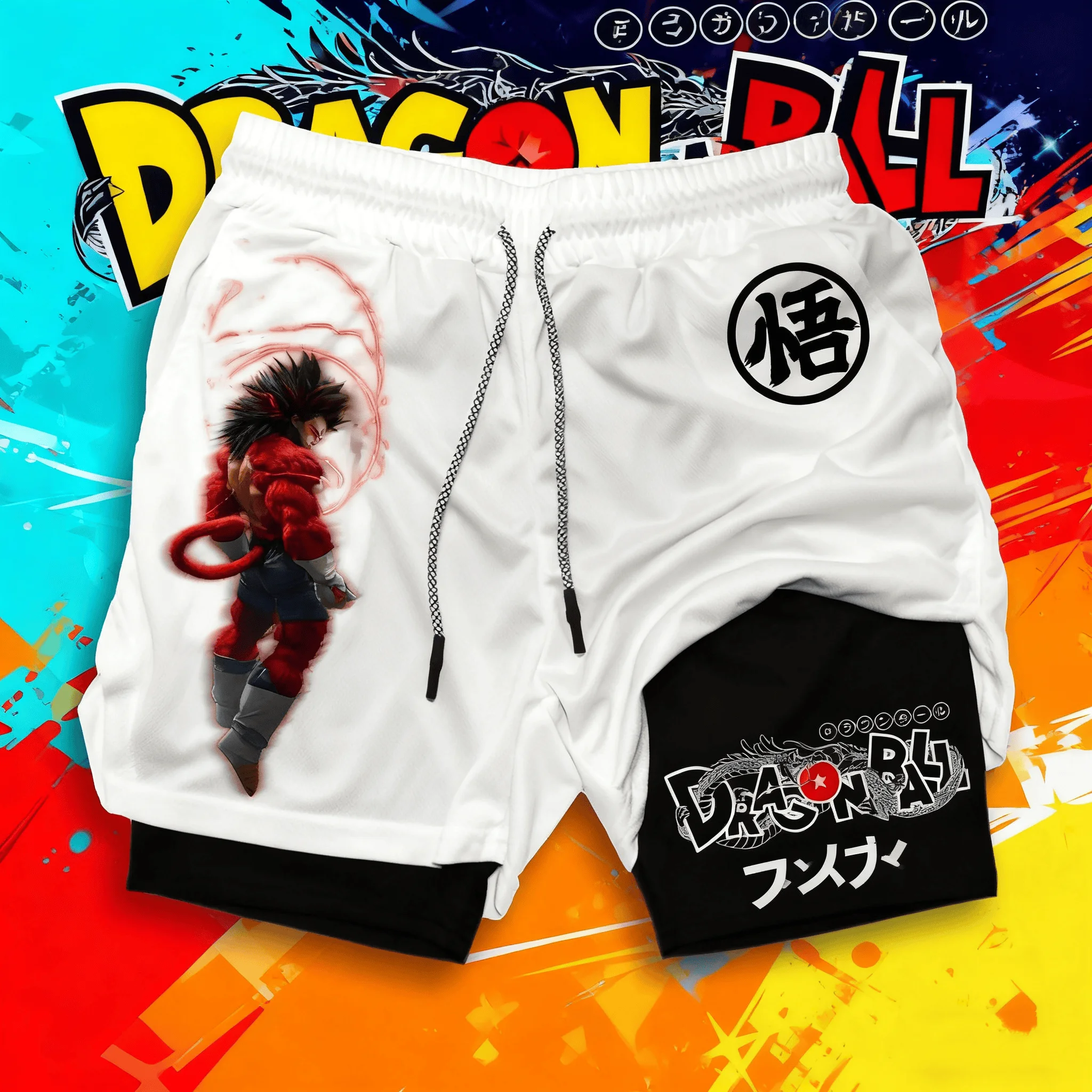 Anime Dragon Ball Anime Monkey King Patroon 2025, Zomer Nieuwe Hot Selling Mannen Vrouwen Casual Losse Hip Hop katoenen Shorts
