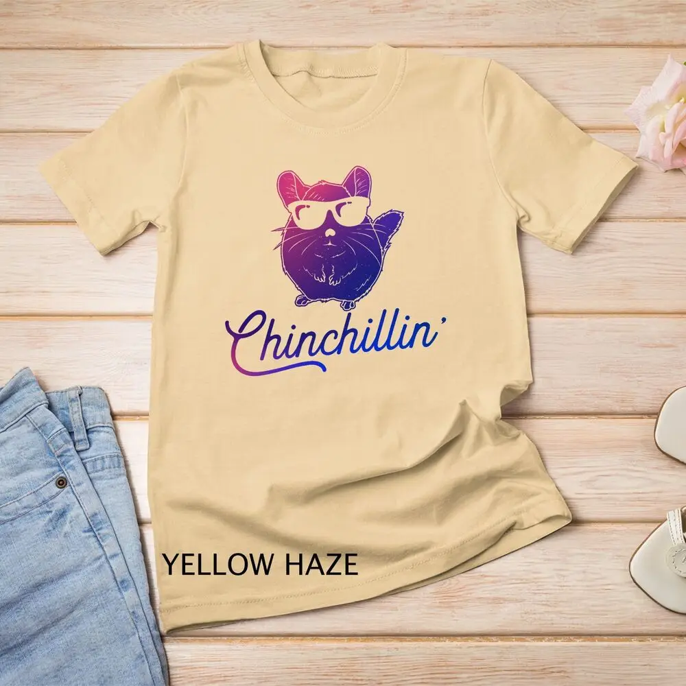 Chinchilla colorido amantes t-shirt, Chinchilla engraçado t-shirt