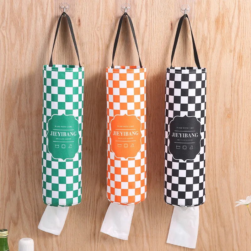 Kitchen Hanging Garbage Collection Storage Bag Wall Hanging Garbage Bag Storage Shopping Bag Organizer Plastic Bag Holder