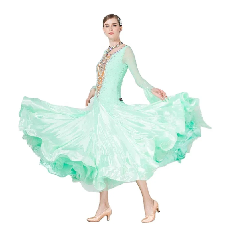 High Quality Women Lyrical Ballroom Dance Costume Dress Custom High Quality Waltz Dance Costumes For Kids Competition