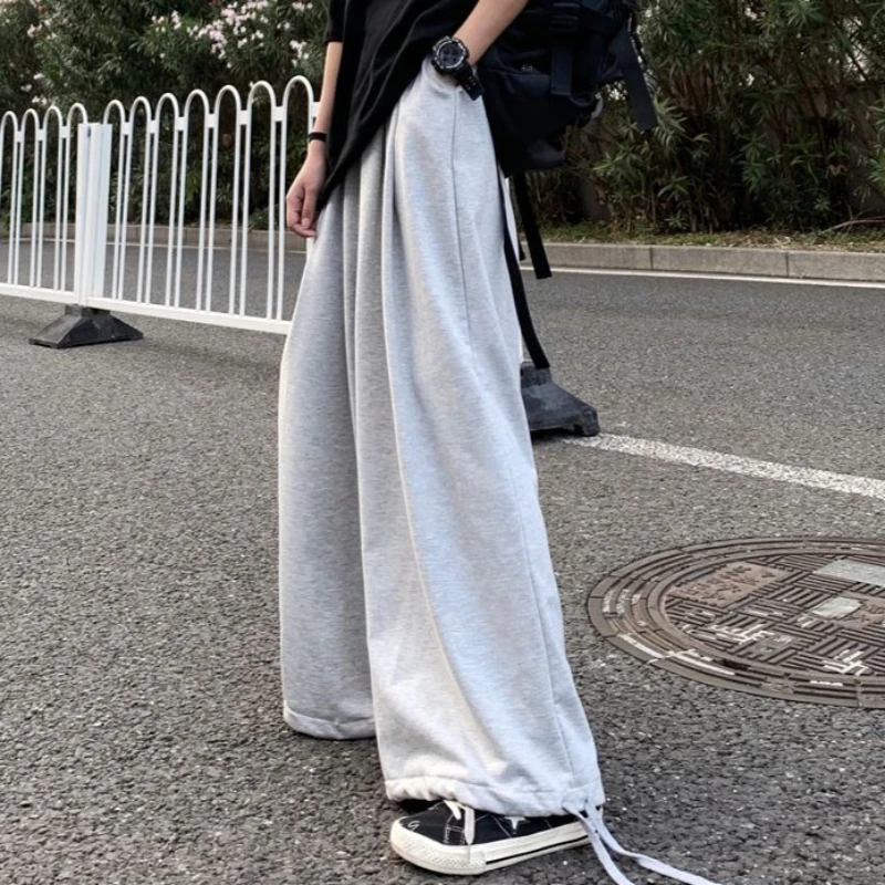 

Винтажные широкие брюки унисекс: драпированные спортивные штаны-фонарики с эластичными манжетами, свободные повседневные брюки в спортивном стиле для студентов