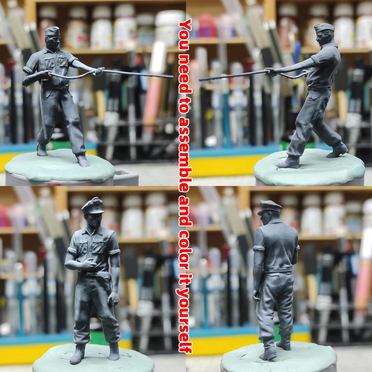 Deutscher Sapper-Ingenieur Soldatenfigur Team Militär-Montage-Diorama Statischer Plastik-Miniaturbausatz 5 Stück 1/72 1/35 1/48 – Detail 2