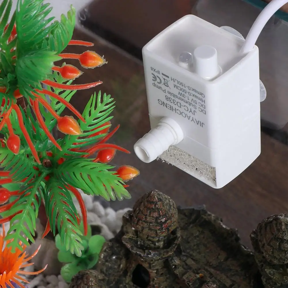 فائقة الهدوء الحيوانات الأليفة مضخة توزيع مياه 3 أكواب شفط 5 فولت مضخة غاطسة صغيرة تصفية مقاومة للصدمات استبدال مضخة نافورة المياه #2