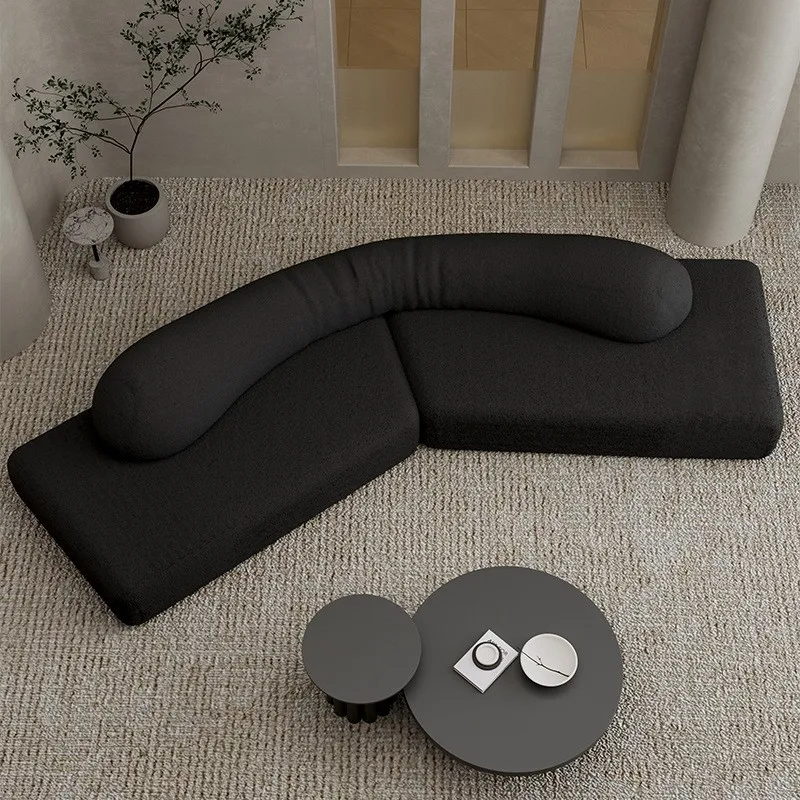 Italian minimalist, fabric sofa living room, modular rock sofa