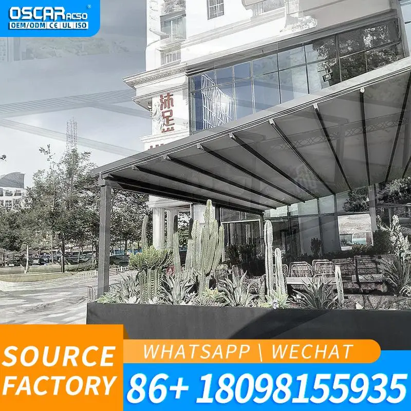 Modern Canopy Design Aluminum Exterior Backyard Structure Outdoor Shade for Garden Patio Retractable Canopy Pergola