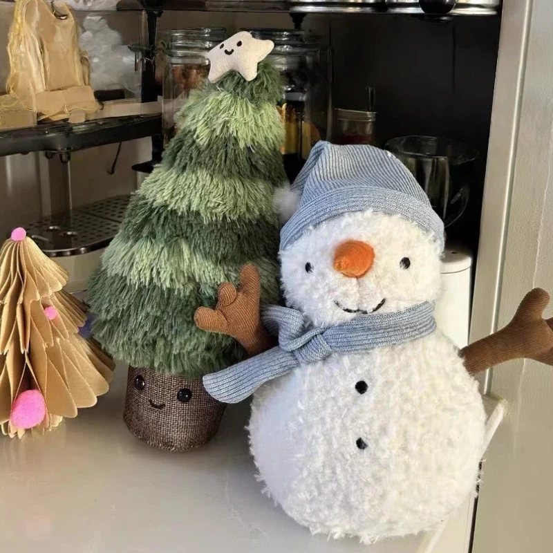 In Stock Christmas Tree Pillow Plush Toy Snowman Cushion Christmas Decoration Christmas Gift Birthday Gift New Year Party Gift