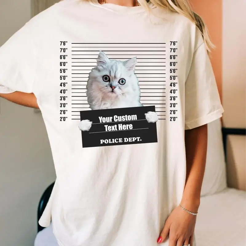 Camiseta personalizada de gato con retrato divertido, versión para amantes de las mascotas, Día de la Madre, mamá