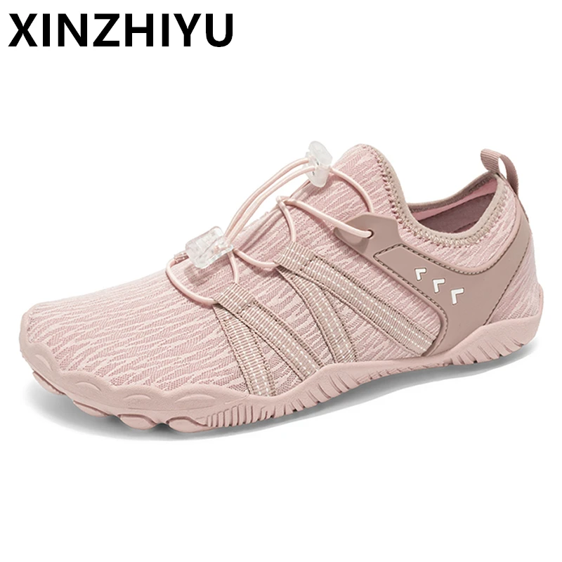 New Women Water Shoes Five Fingers Barefoot Summer Upstream Wading Aqua Shoes Quick Dry Swimming Sneakers Lightweight Walking