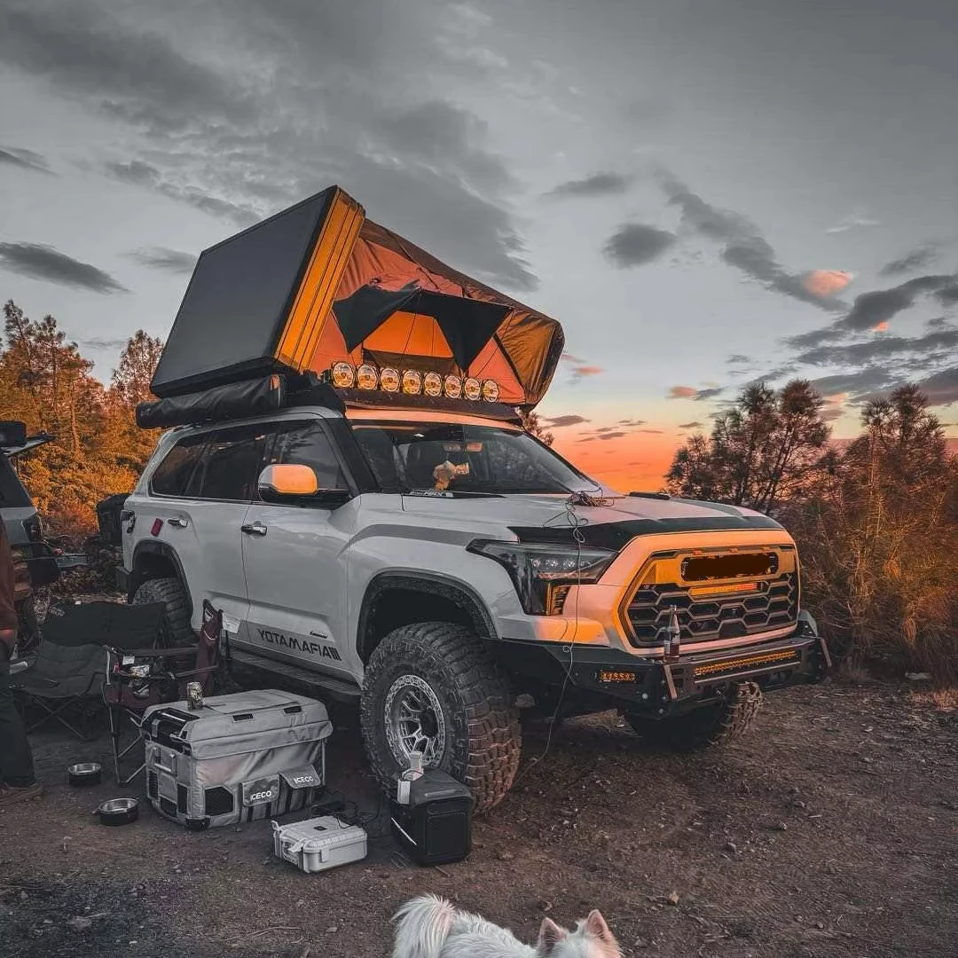 

Off Road Car Pick up 4x4 Hard Shell RoofTop Tent Camper Clamshell Roof Top Tent with Rain Cover Roofto Tent Hard Shell