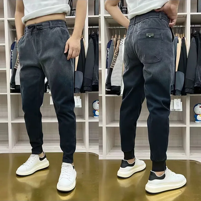 Gradient Cargo Pants Outdoor Jogging Casual Trousers Cotton Harem Sweatpant Designer Brand Men's Clothing Fashion 90s Clothes