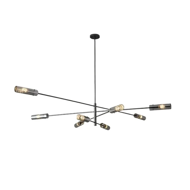 

Light luxury all copper living room chandelier new minimalist designer dining room light Italian full spectrum eye